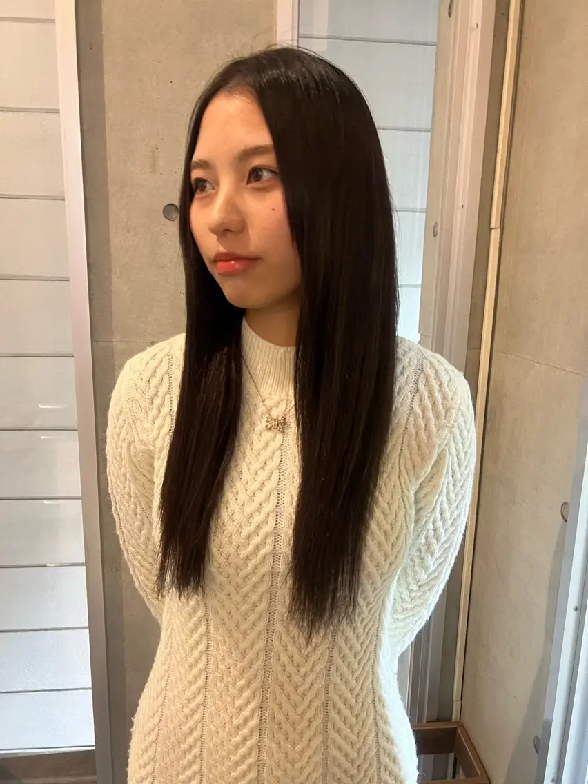 ロング 酸性ストレート 名古屋美容室 Sopiリナのヘアスタイル