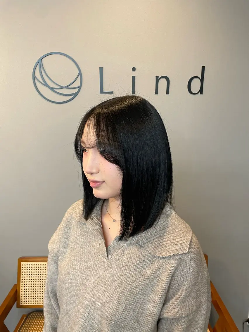 ミディアム カラー カット ヘアカラー トリートメント 森田 亜海のヘアスタイル
