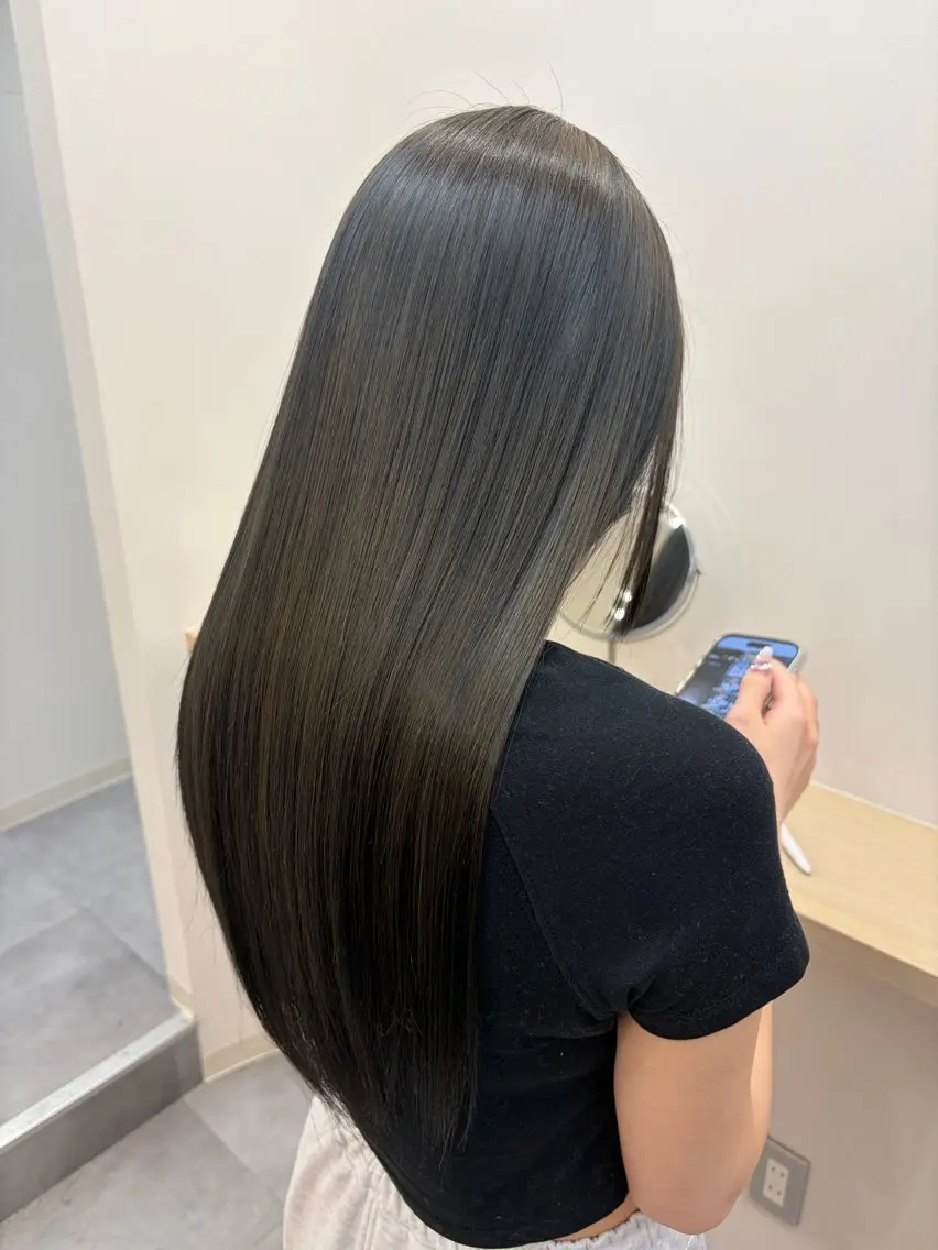 ロング 髪質改善 トリートメント ヘアカラー トリートメント 髪質改善/縮毛矯正/ 艶カラー/登貴のヘアスタイル