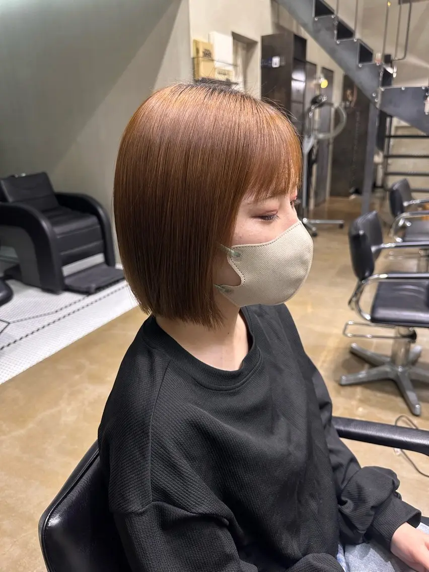 ミディアム 縮毛矯正 鈴木 アナンのヘアスタイル