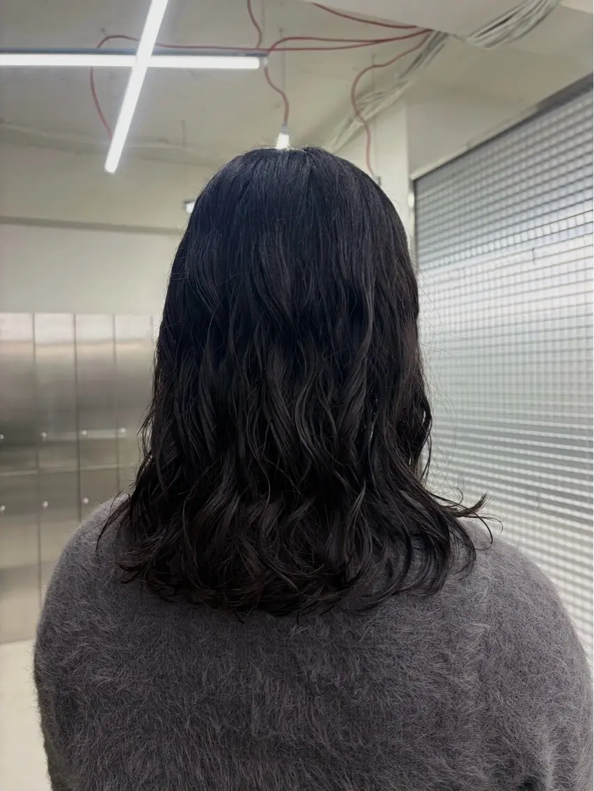 ミディアム パーマ パーマ ロングパーマ/パーマ /表参道/aobaのヘアスタイル