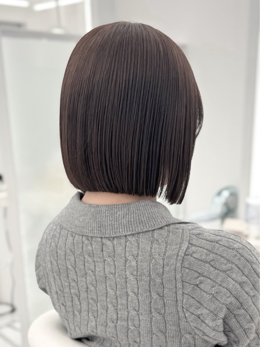 ショート カラー 切りっぱなしボブ ワンレンボブ ボブ ボブカット 募集中/村上廉のヘアスタイル
