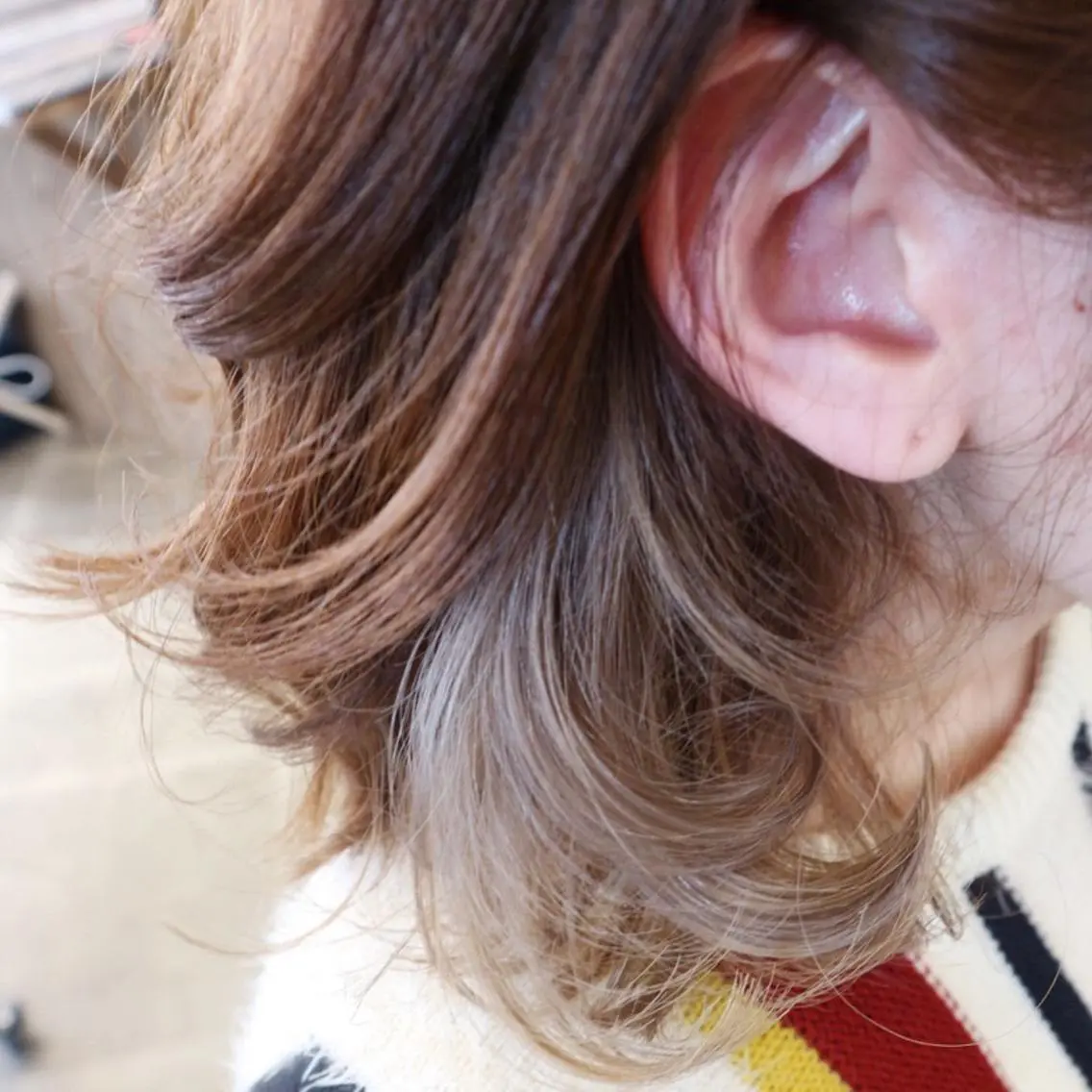 ミディアム カラー 土屋 ゆうこのヘアスタイル