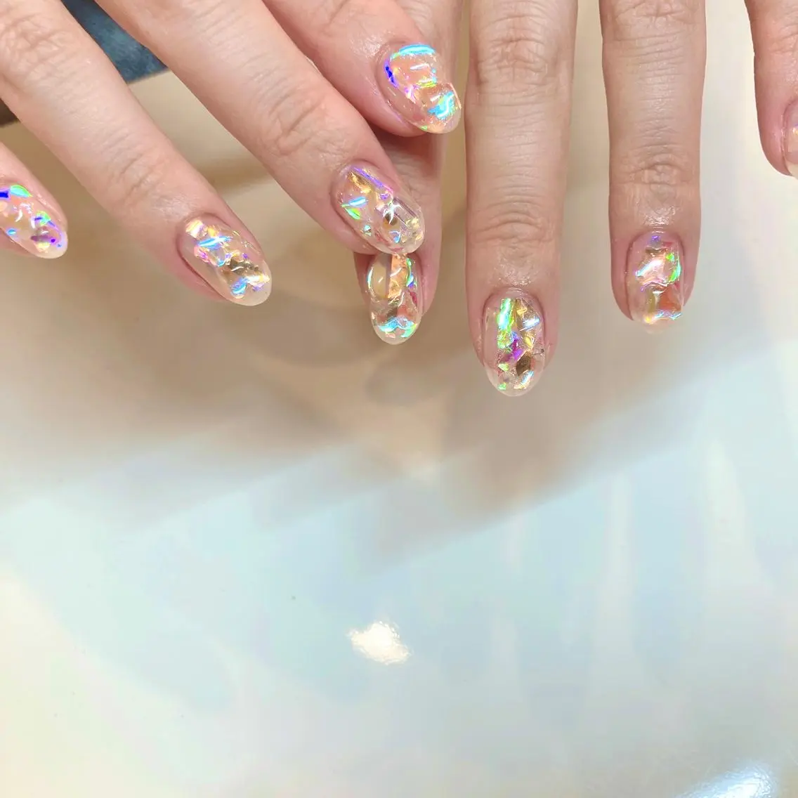 ネイル ハンドネイル 韓国ネイル/ワンホン ネイル🎀表参道3分のネイルデザイン