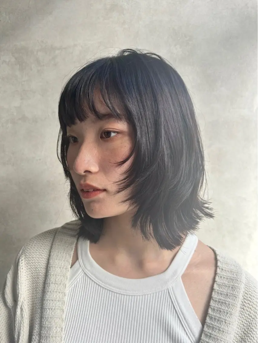 ショート ボブレイヤー ボブ 顔周りカット レイヤーカット 似合わせカット 長崎 紗南のヘアスタイル
