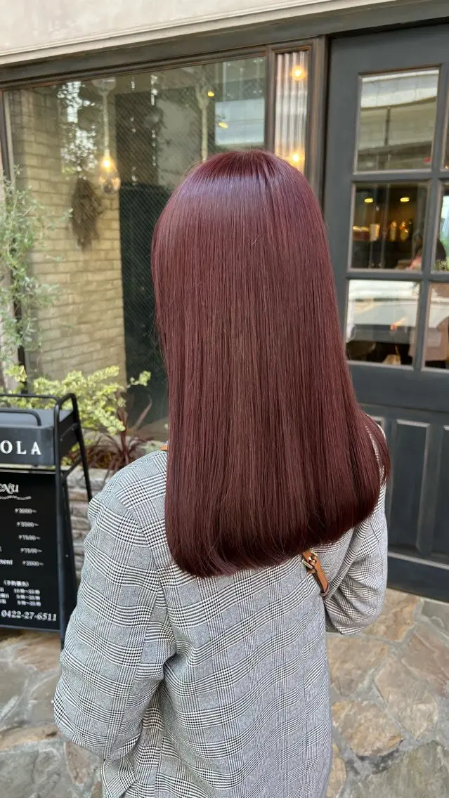 ロング カラー ブリーチ ブリーチなしカラー 渋谷 縮毛矯正 髪質改善 今泉ひろきのヘアスタイル