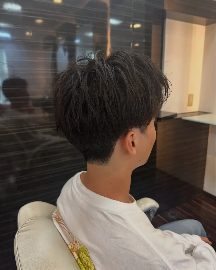 メンズ カット メンズカット専門 パーマモデル探し中のヘアスタイル