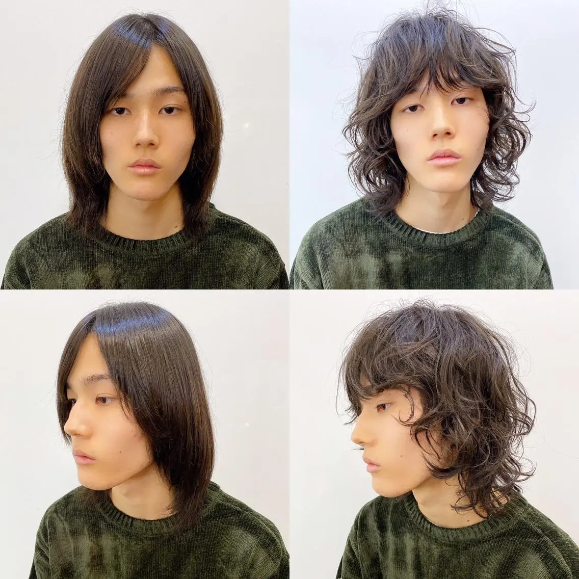 ショート パーマ メンズ メンズパーマ メンズウルフカット ウルフカット メンズパーマ タカキリョウのヘアスタイル