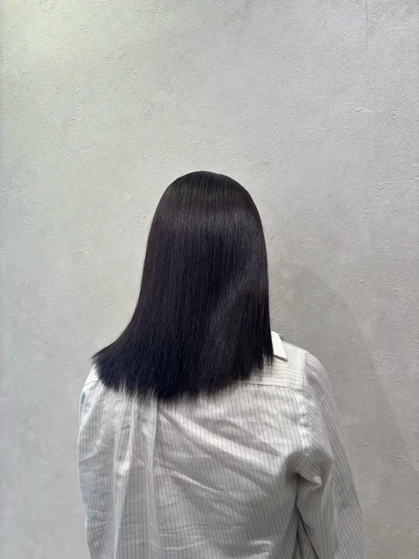 セミロング カラー ヘアカラー 縮毛矯正 トリートメント 縮毛矯正/髪質改善 /山田梨央のヘアスタイル