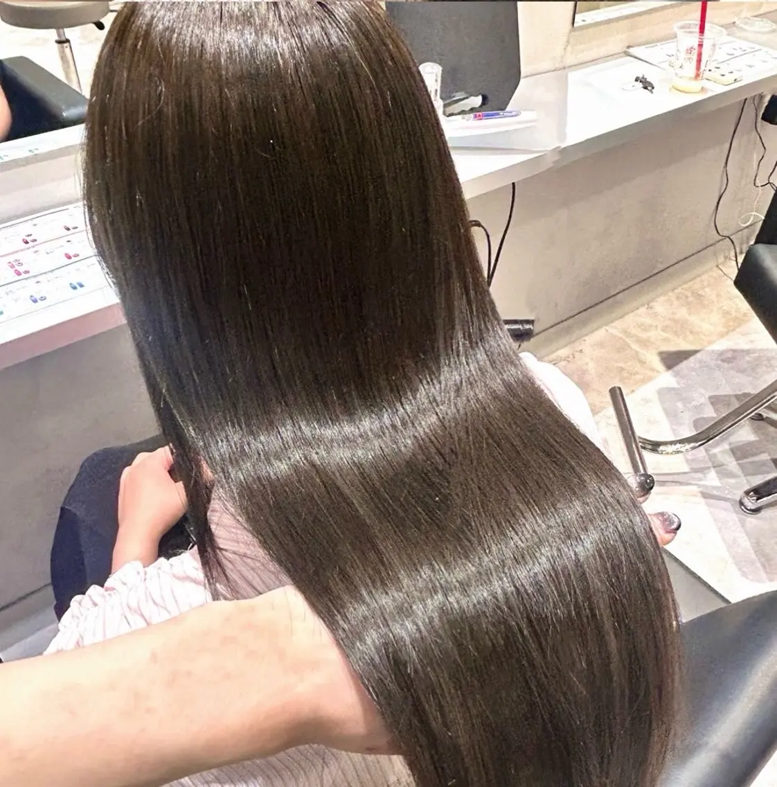 ロング カラー ヘアカラー トリートメント 艶髪×透明感カラー ののかのヘアスタイル