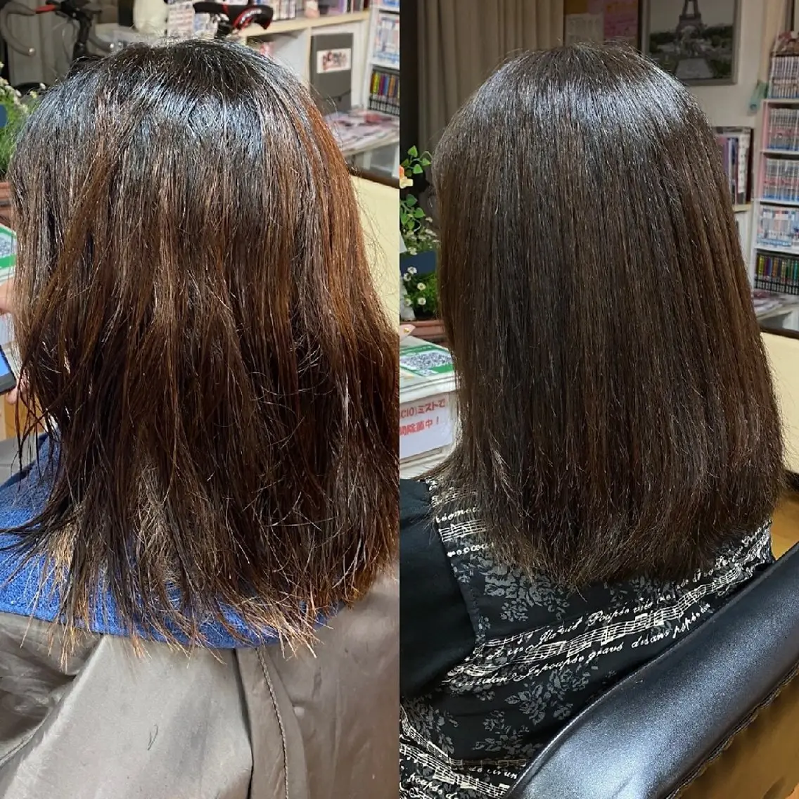 ミディアム あや🍀
大人艶カラ ー・縮毛矯正のヘアスタイル