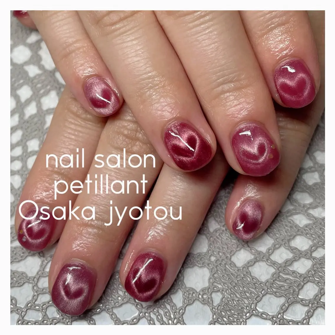 ネイル アートネイル ハート キラキラネイル nail salon petillantのネイルデザイン