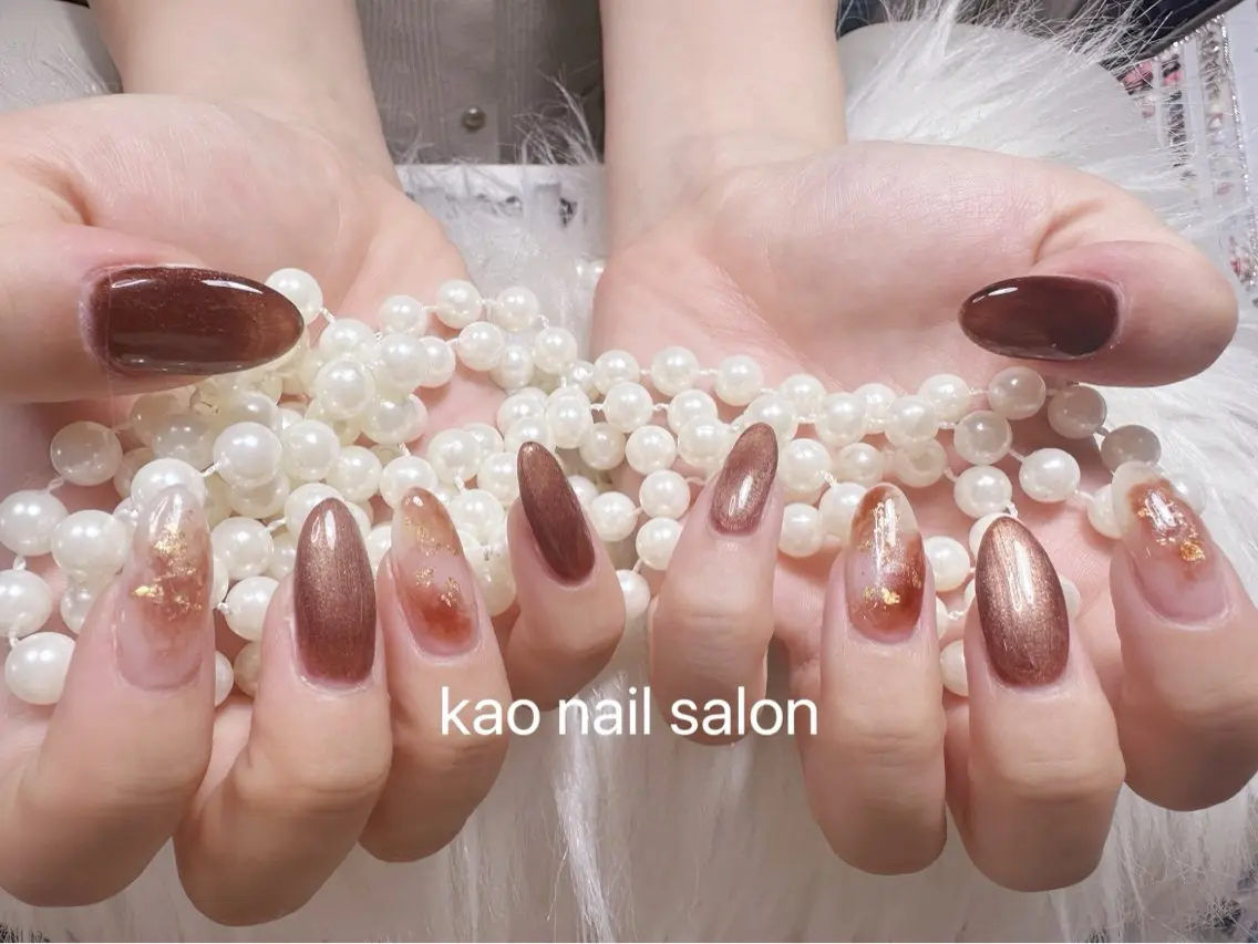 ネイル ハンドネイル kao nail マグネット/長さだしのネイルデザイン