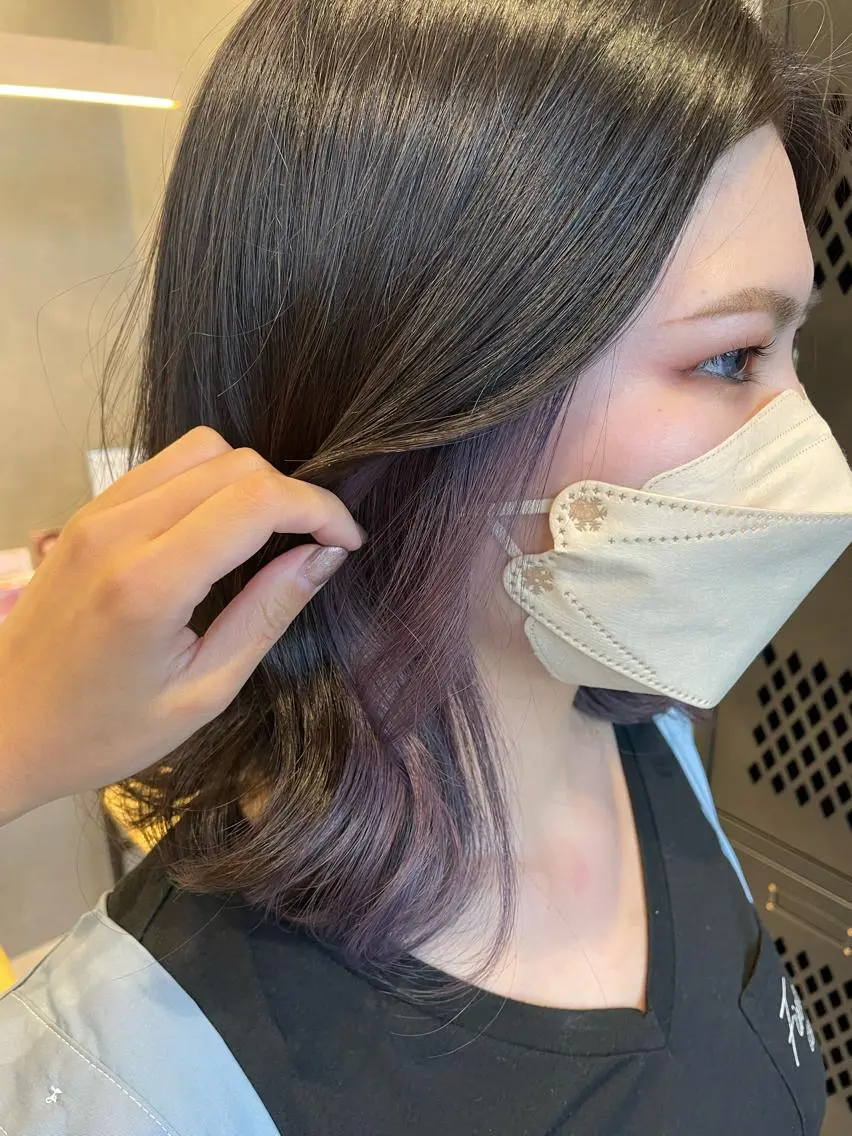 【💇🏻♀️お洒落さUP💇🏻♀️】イヤリングカラー+カット+Aujuaクイックトリートメントの写真