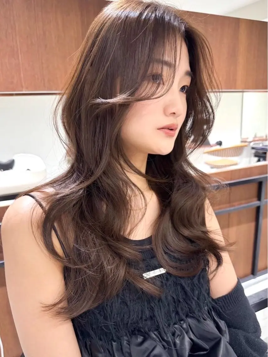 ロング カラー 顔周りカット カット ヘアカラー 小顔ボブ jilblanカホのヘアスタイル