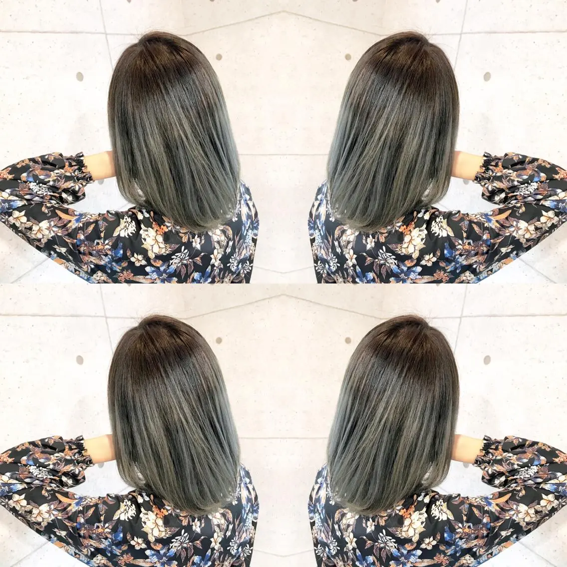 ミディアム カット ヘアカラー Selene hair OSAKAのヘアスタイル