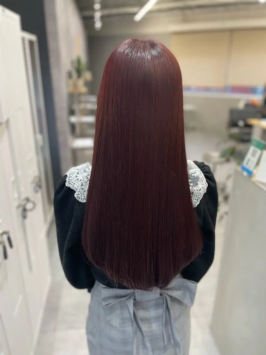 ロング カット ヘアカラー トリートメント shes梅田 はまもとのヘアスタイル