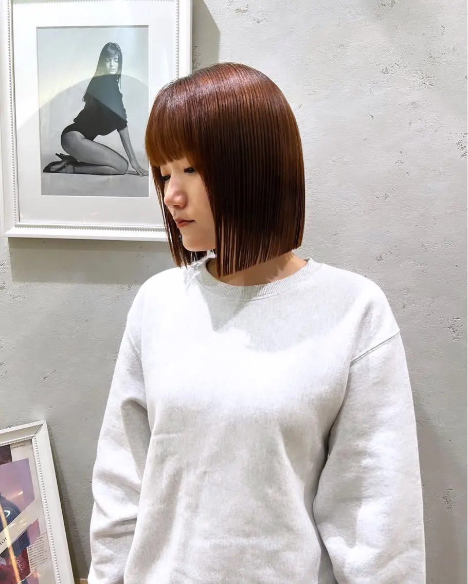 カラー 莉乃/縮毛矯正/髪質 改善/艶カラーのヘアスタイル