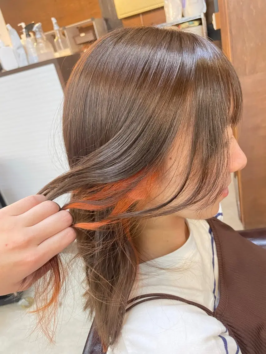 セミロング カラー ヘアカラー EIGHT　サイショ ミズキのヘアスタイル