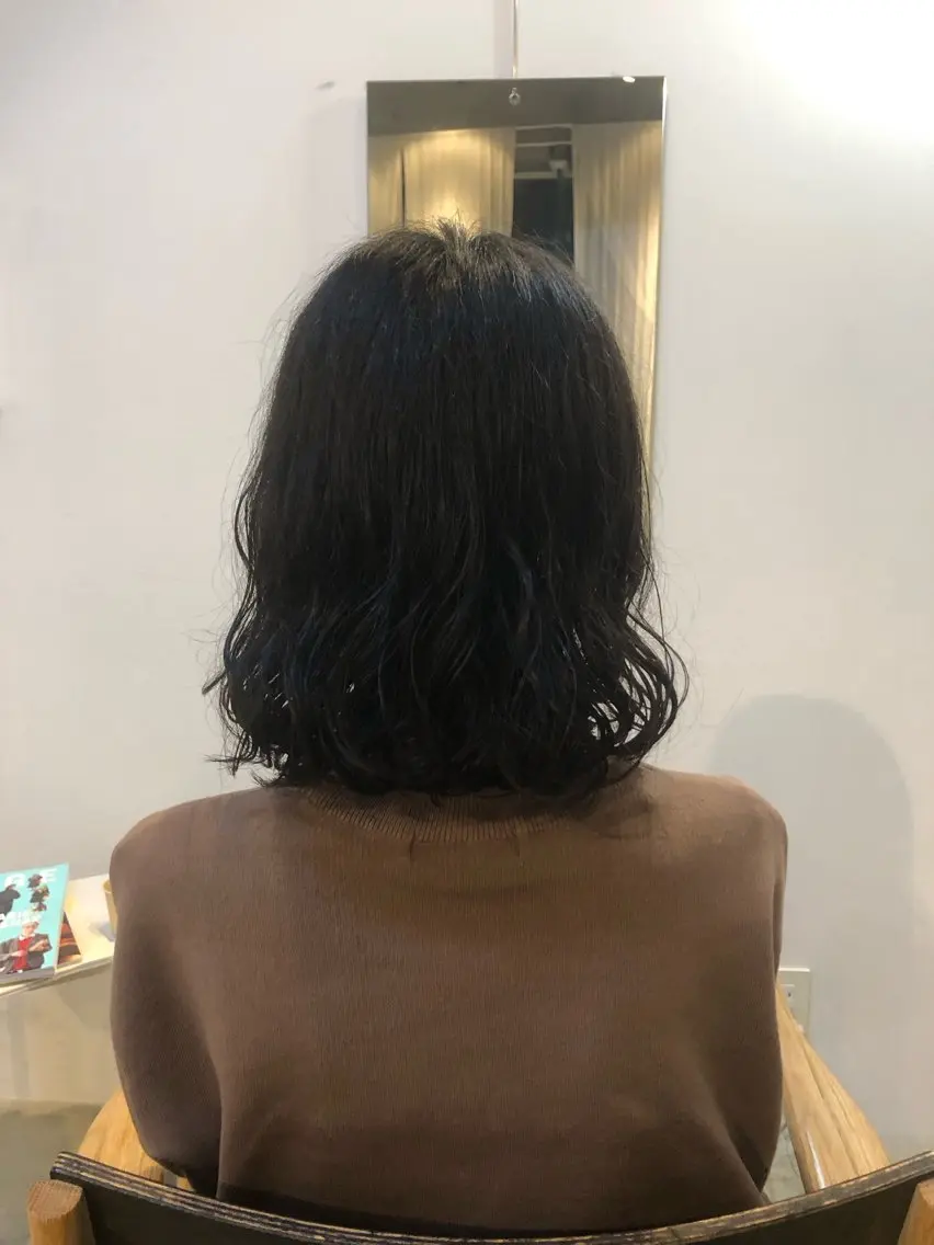 ミディアム パーマ ミディアムパーマ 竹内 絢香のヘアスタイル
