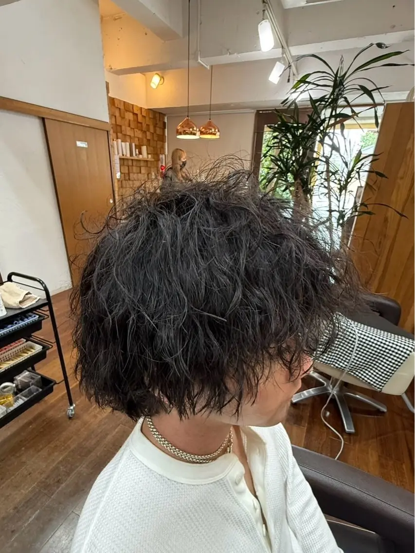 パーマ メンズ カット パーマ よしかわ あいか/京都美容室のヘアスタイル