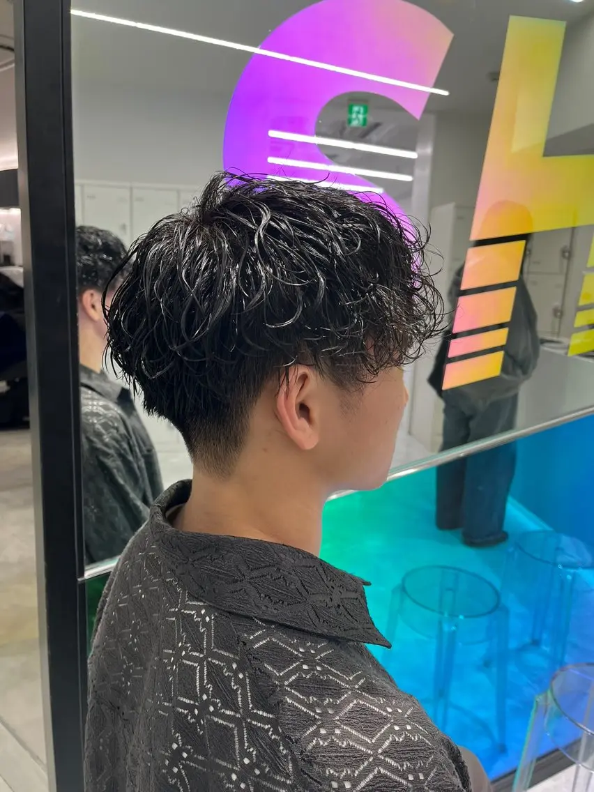 〖⚡️ヘアセット楽にしたい方⚡️〗カット+パーマ+オリジナルTr+炭酸Spaの写真