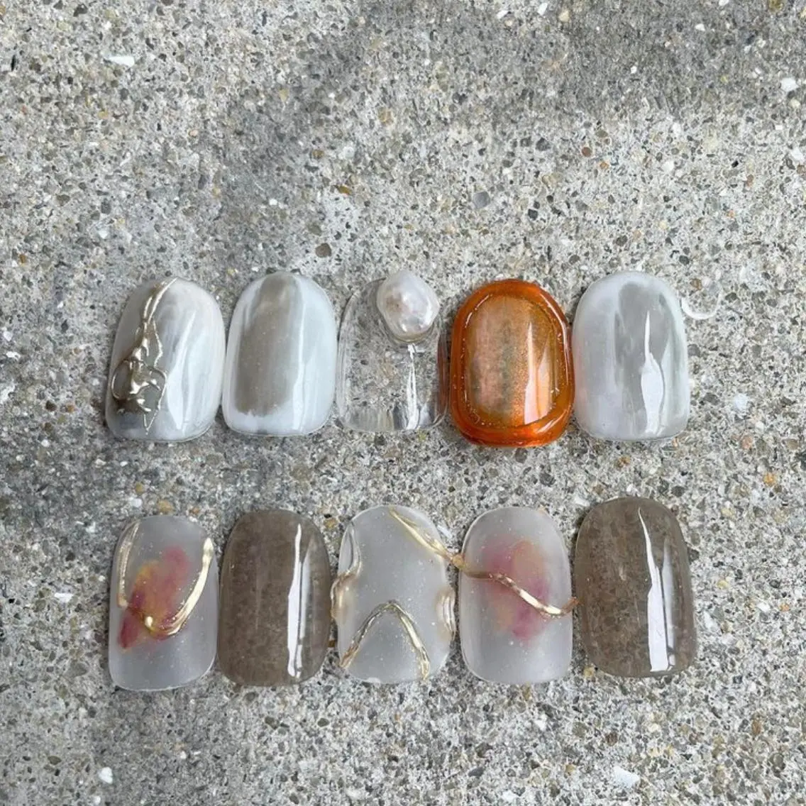 ネイル オーロラネイル シンプルネイル ハンドネイル ハンドケア lylynail YUUKAのネイルデザイン