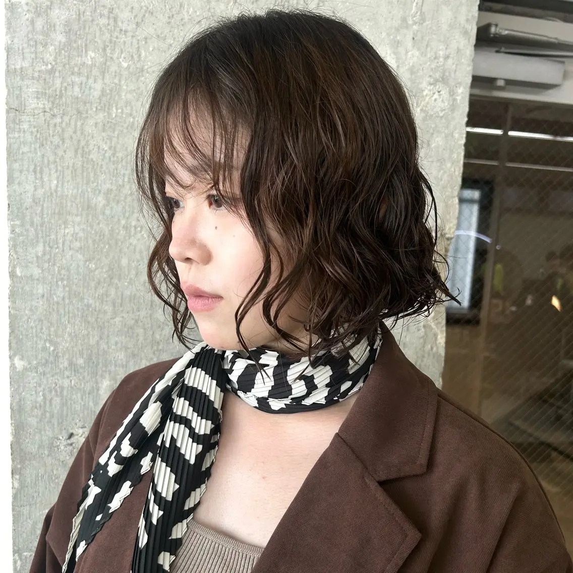 ミディアム パーマ ミディアムパーマ ボブ カット パーマ 伊藤ほのか/パーマ /酸性ストレートのヘアスタイル