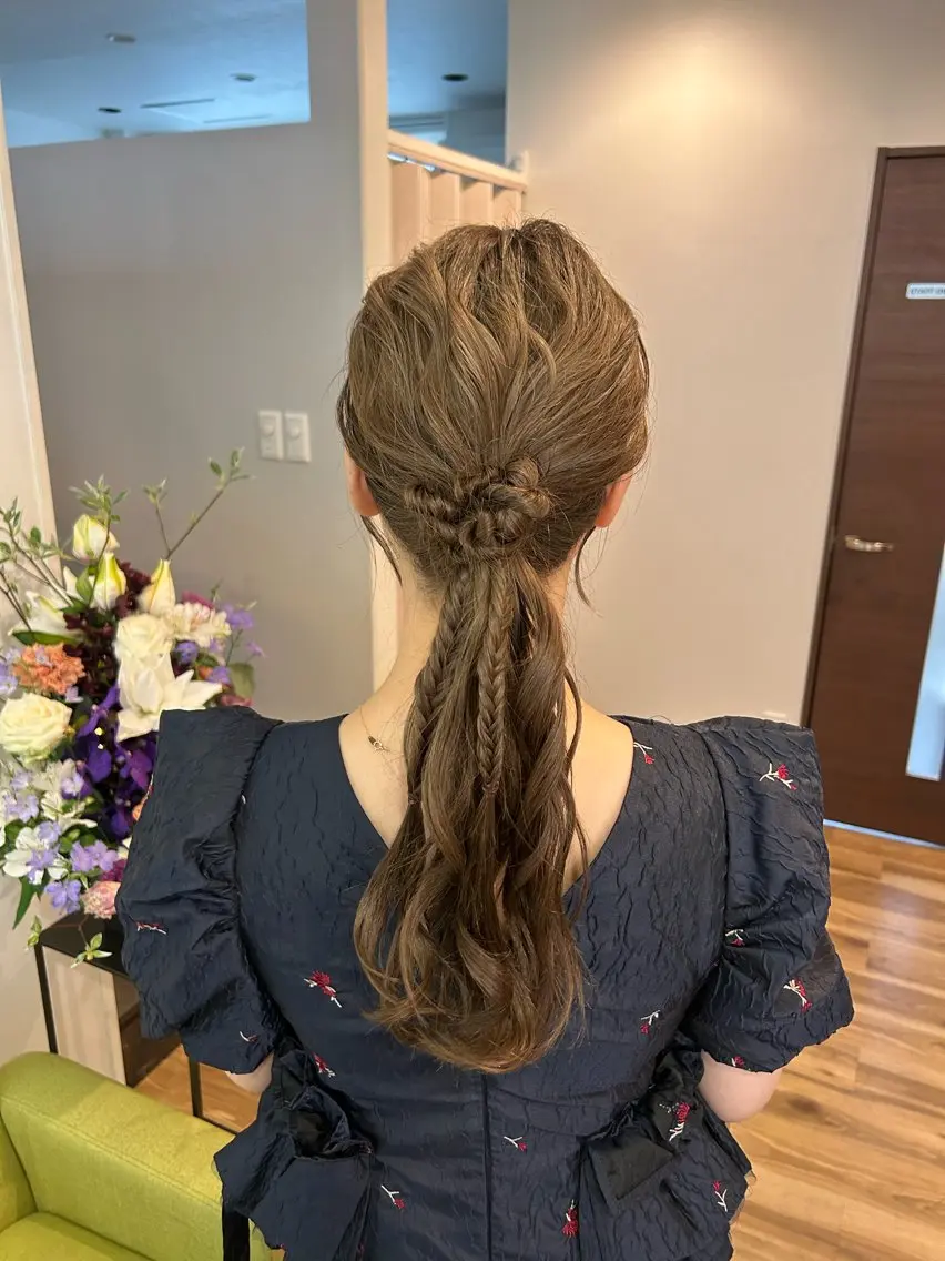 ロング ヘアアレンジ ヘアセット Hanon 美桜のヘアスタイル