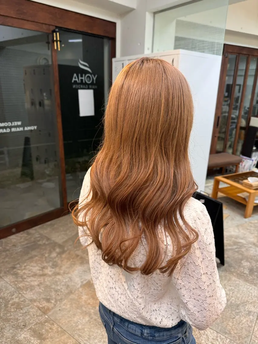 ロング カラー ベージュカラー ピンクカラー 内藤 さつきのヘアスタイル