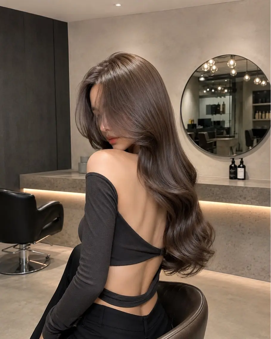 ロング ヘアカラー トリートメント 髪質改善×レイヤー 特化増原優斗のヘアスタイル