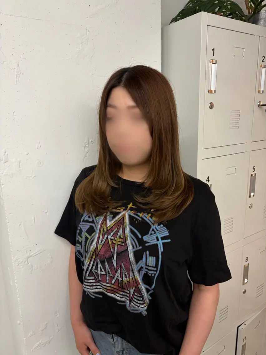 ロング 顔まわりレイヤー 顔周りカット レイヤーカット カット かすみ/名駅徒歩5分 /カットモデルのヘアスタイル