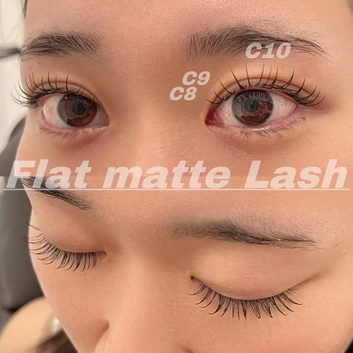 マツエク・マツパ 束感まつ毛 Cカール フラットラッシュ Eye ELSA lash栄店の眉毛・アイブロウイメージ