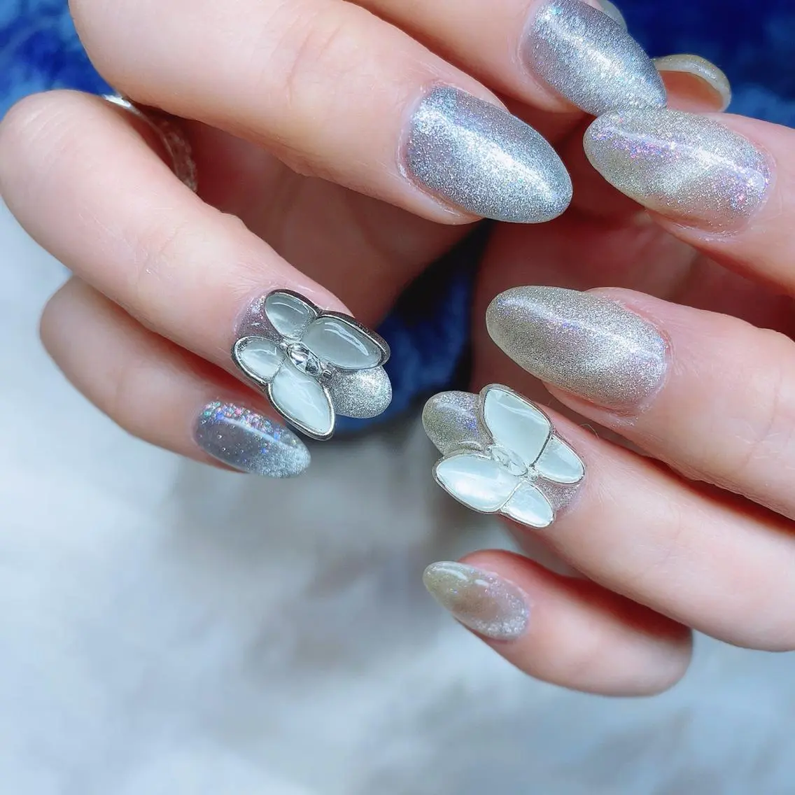 ネイル 渋谷／チップ長さ出し 👑アプレgel-xのネイルデザイン
