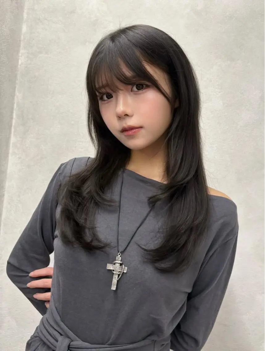 ロング ハッシュカット カット ヘアカラー ブリーチなしダブル 🪄🎀RIOのヘアスタイル