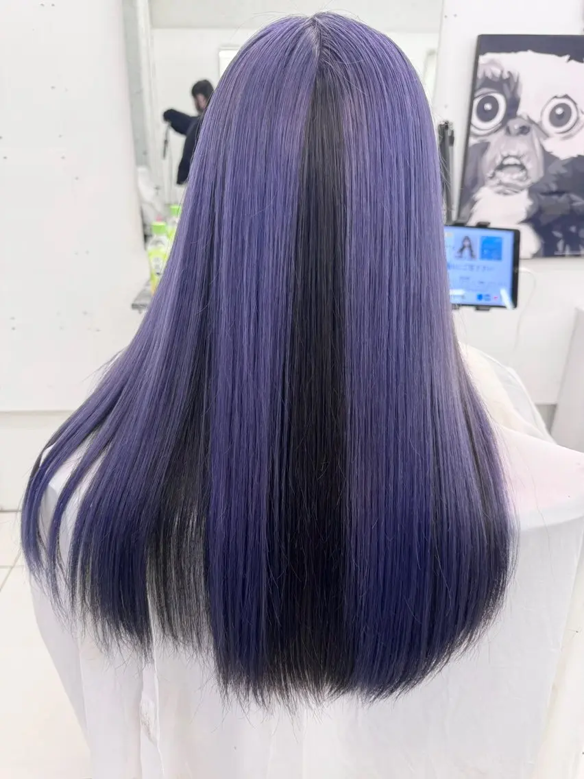 ロング ヘアカラー トリートメント 家田 竜のヘアスタイル