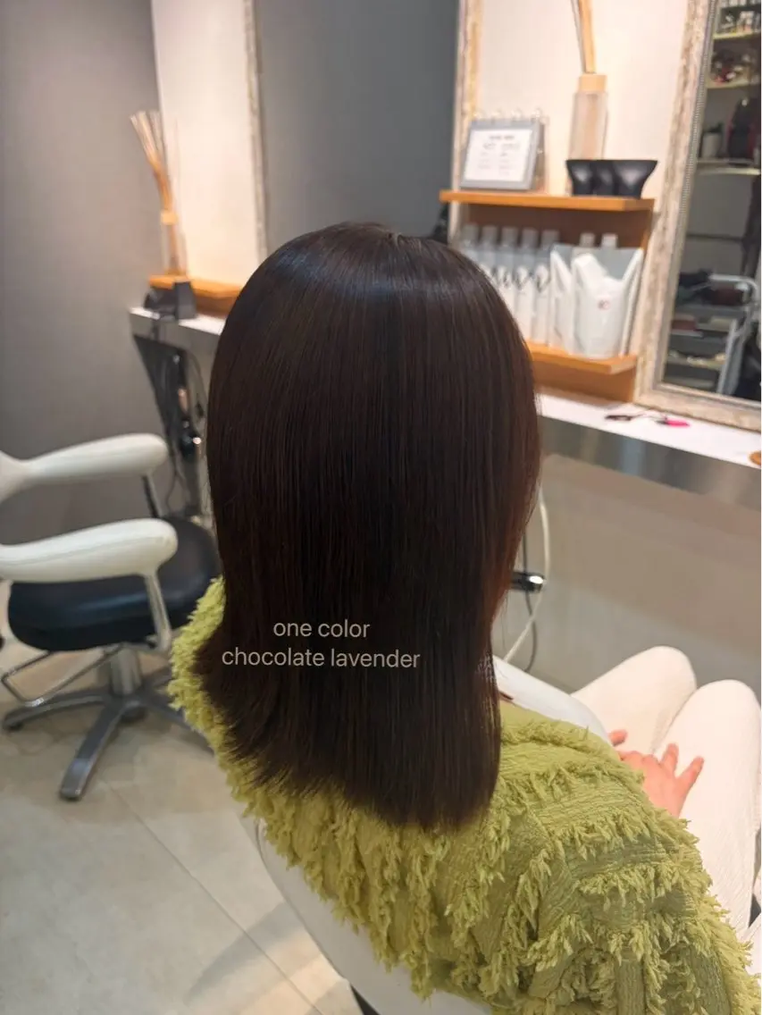 ミディアム ヘアカラー hair bonitaのヘアスタイル