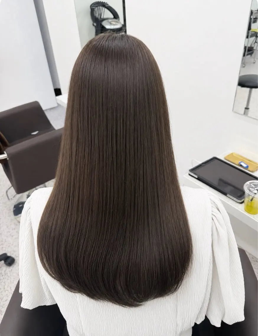 セミロング カラー パーマ ヘアアレンジ メンズ キッズ カット ヘアカラー トリートメント 透明感カラー/ 新潟万代/池野里衣のヘアスタイル