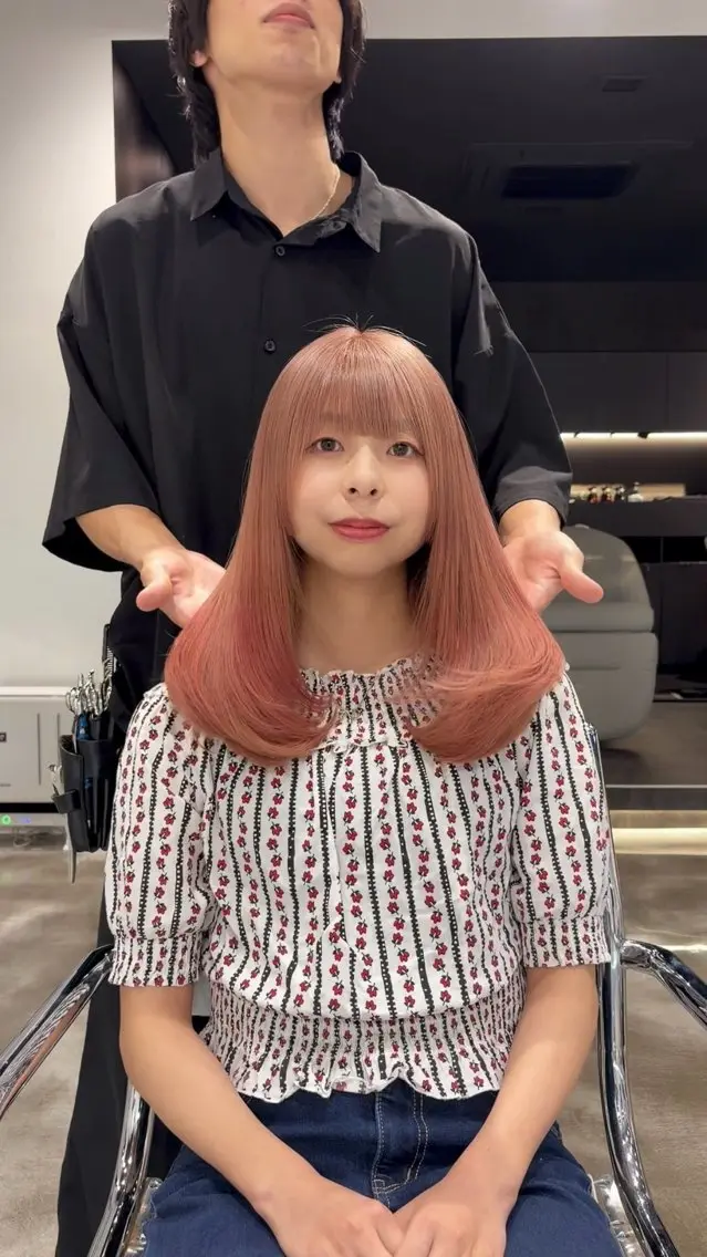 セミロング 三輪 隼大のヘアスタイル