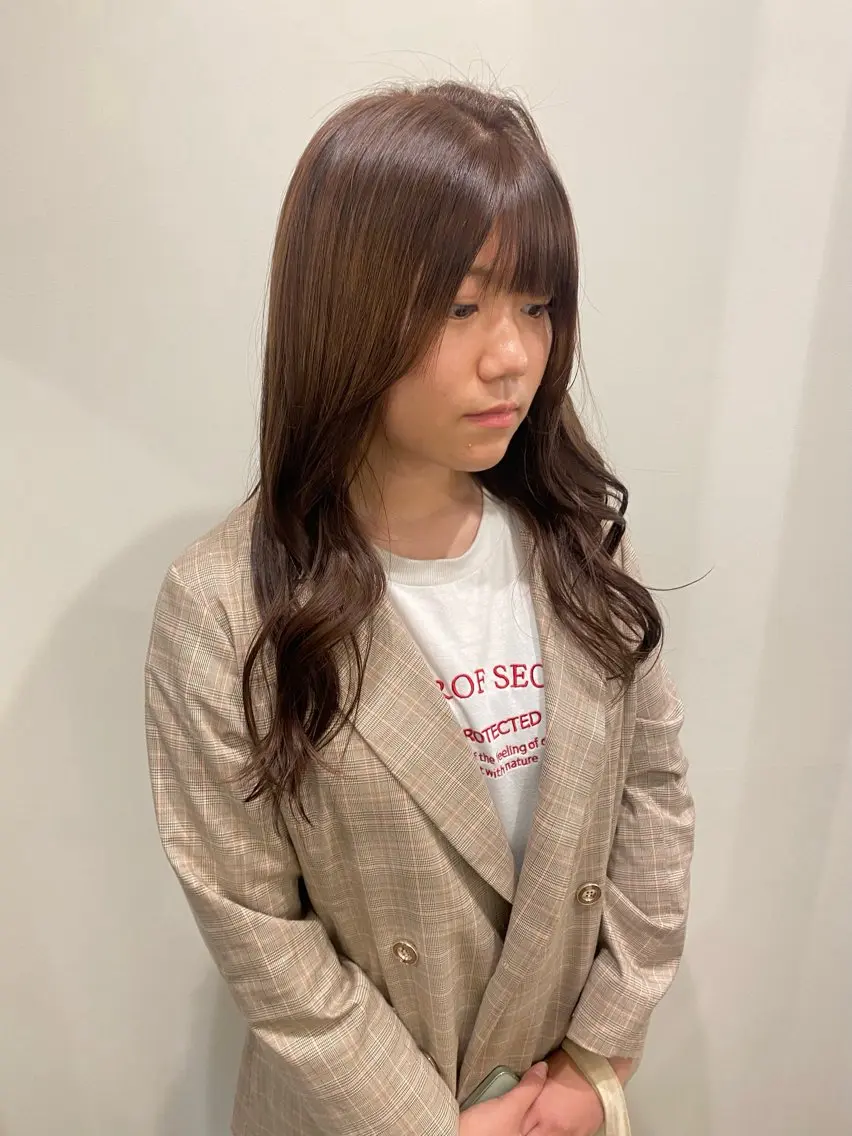 ミディアム カラー カット ヘアカラー トリートメント 🍑 モモカ🍑のヘアスタイル
