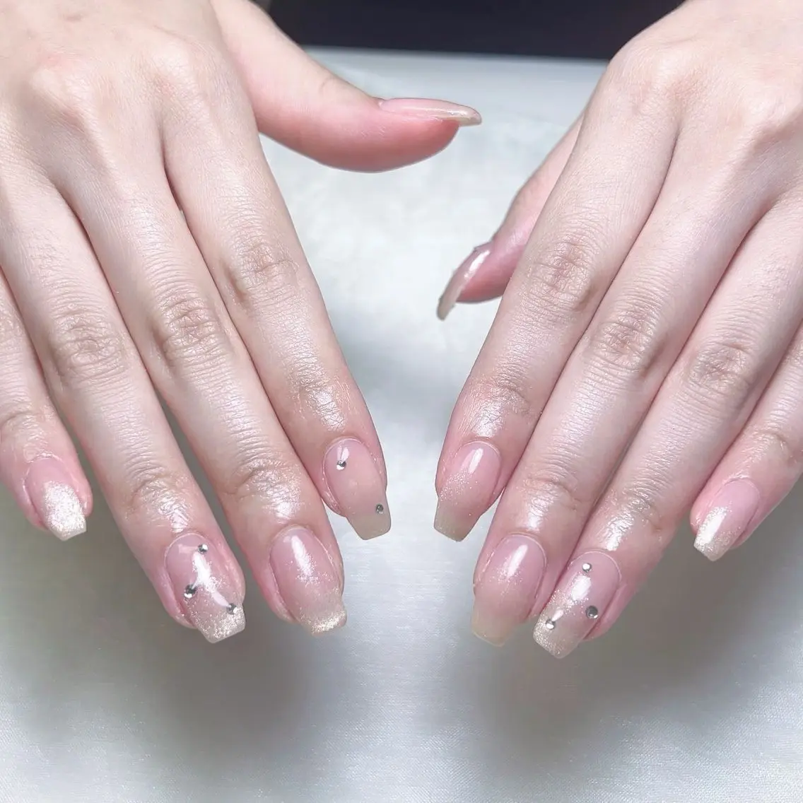 メンズ ネイル グラデーション マグネットネイル ハンドネイル Nail salon 木にいるのネイルデザイン