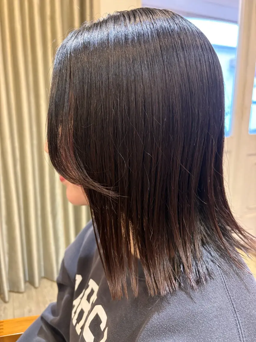 ミディアム カット 田村優 能見台のヘアスタイル