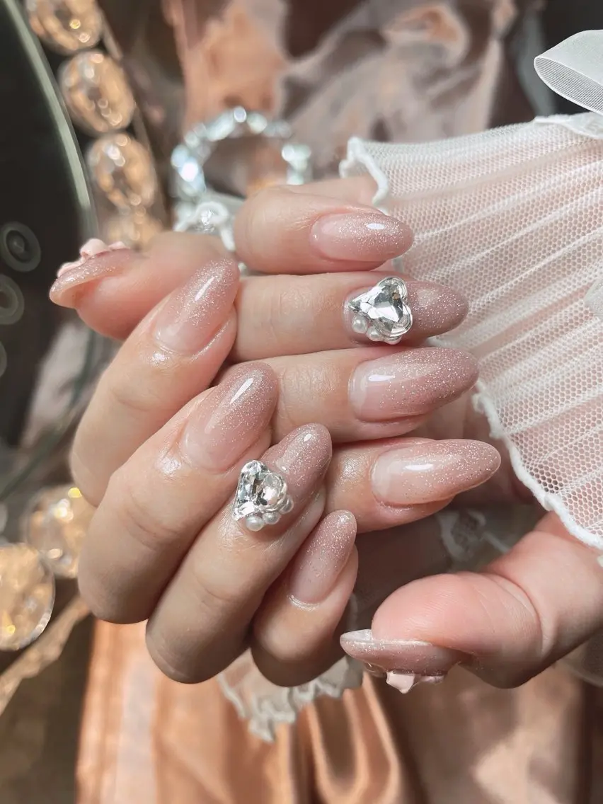 ネイル 24時まで❤︎韓国、 ワンホンネイルのネイルデザイン