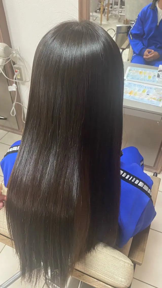 ロング 縮毛矯正 トリートメント 黒田 海紘のヘアスタイル