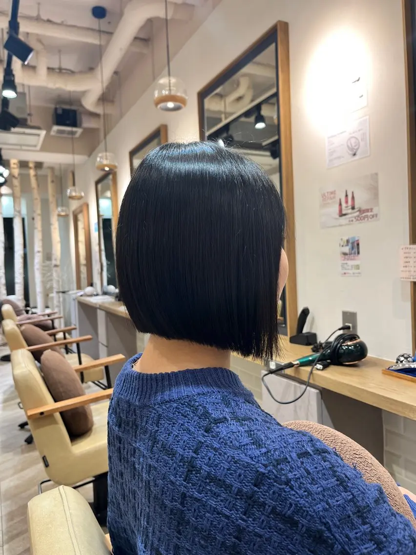 ショート ボブ トリートメント カット トリートメント 川崎 唯華のヘアスタイル