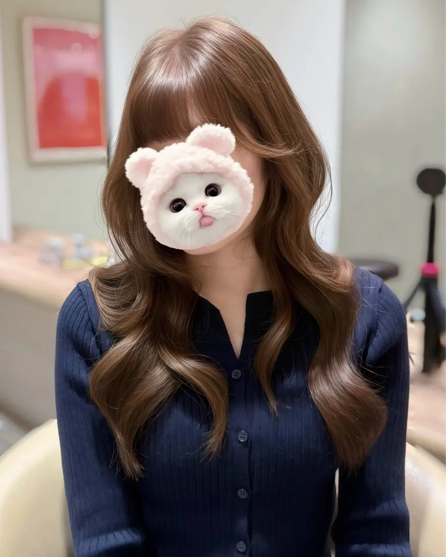【透明感抜群💍】ブリーチなし透明感Wケアカラー🐻🤍+前髪カット🇰🇷+クイックトリートメントの写真