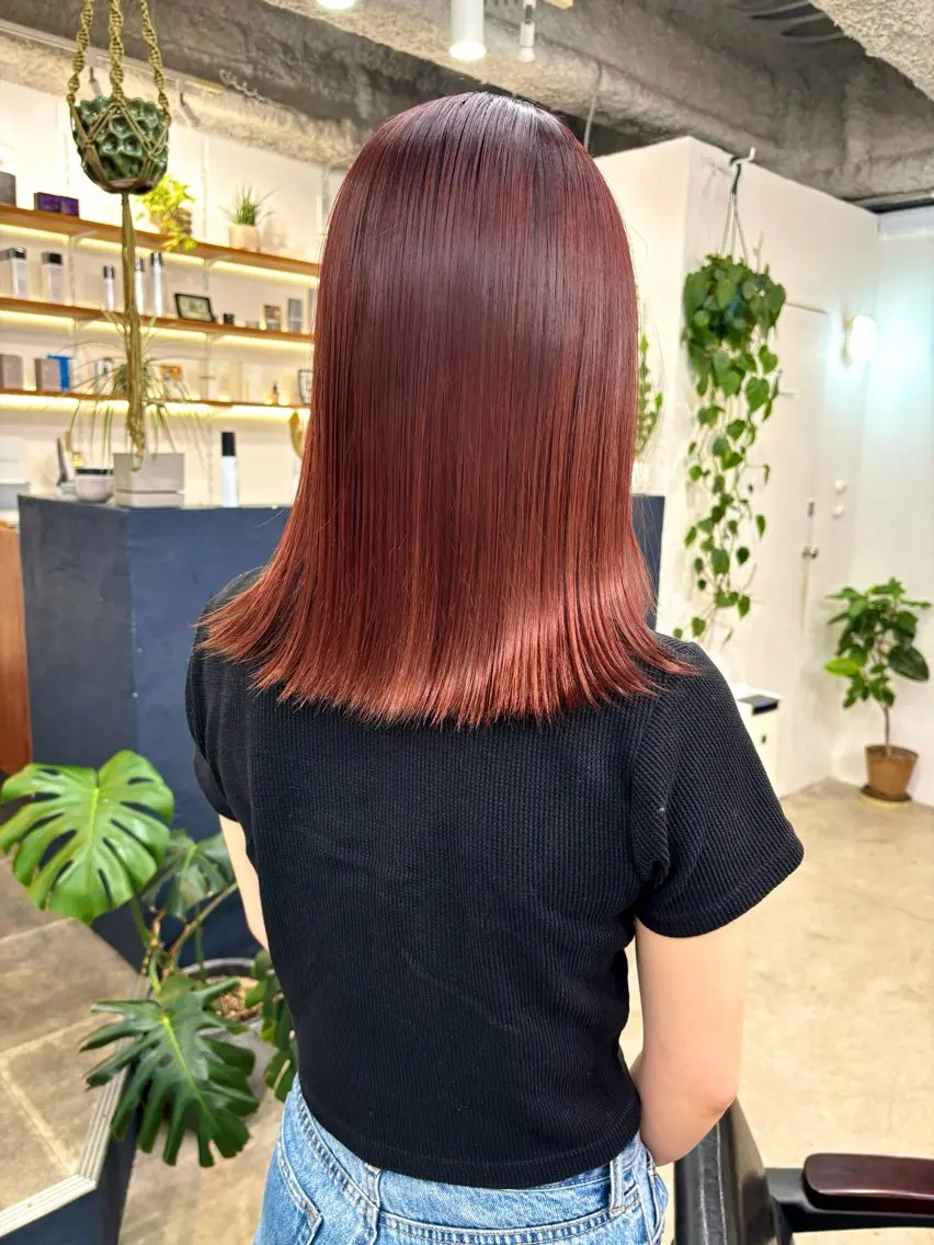 【☆新規人気クーポン☆】ブリーチなしダブルカラー+トリートメント 🍊ブリーチを使わずカラー剤で明るくするWカラー🍊の写真