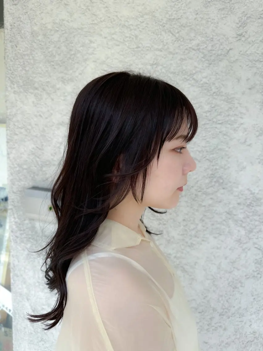 セミロング カラー アッシュ アッシュブラウン ベージュカラー ブラウンカラー 小顔カット カット ヘアカラー 椎葉 祐也のヘアスタイル