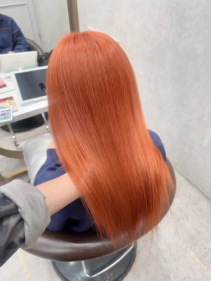 セミロング カラー ヘアアレンジ ヘアカラー トリートメント 天神/ブリーチ/ ブリーチなしカラーのヘアスタイル