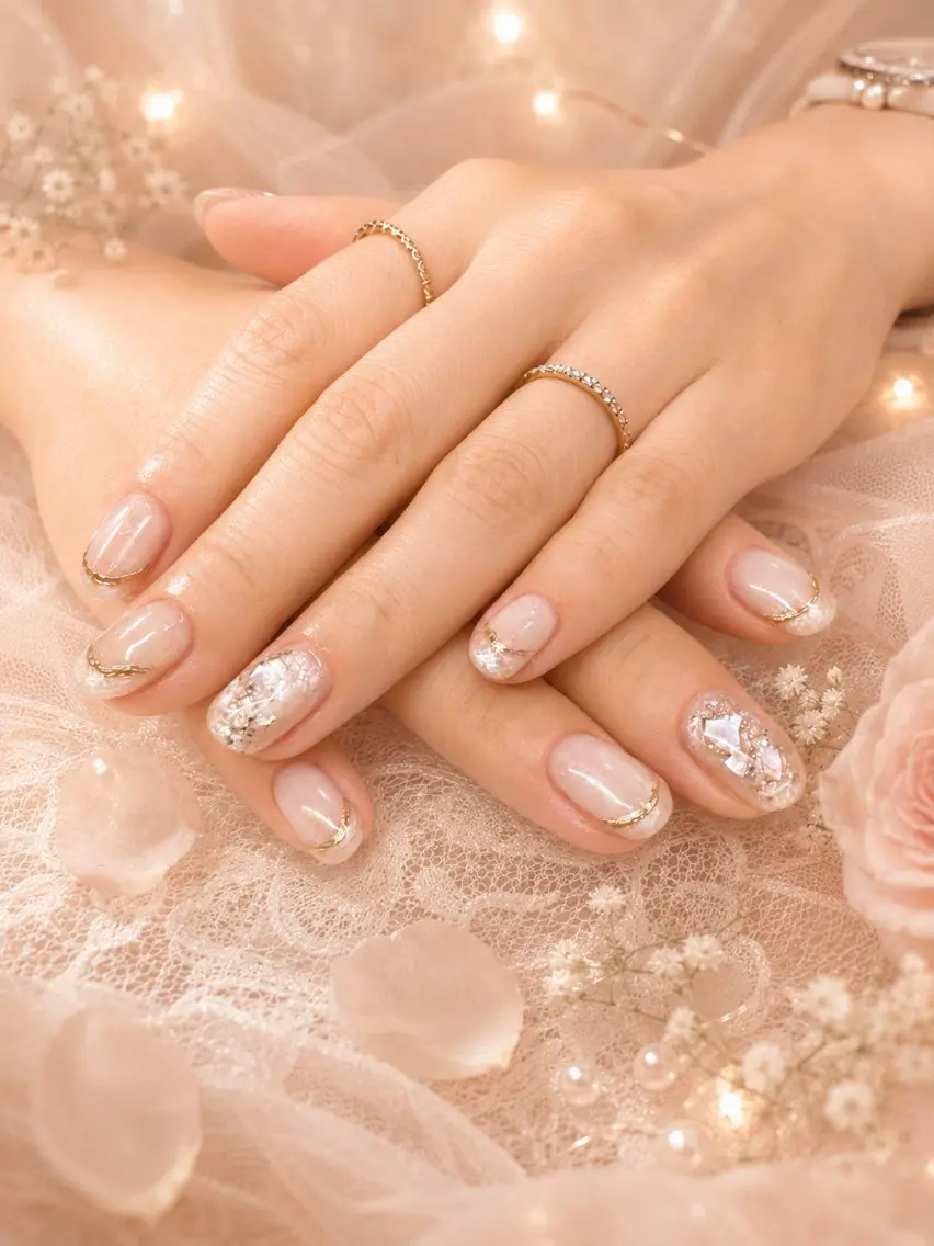 ネイル ジェルネイル マグネットネイル ホワイト ハンドネイル Naris Nail salonのネイルデザイン